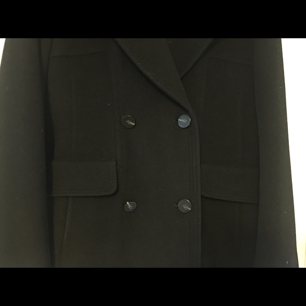 Black wool blend coat